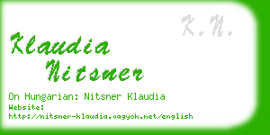 klaudia nitsner business card